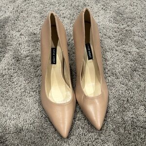 Leather upper heels